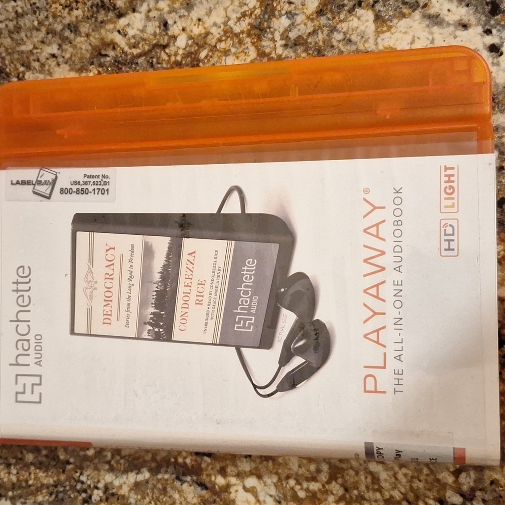 CONDOLEEZZA RICE-DEMOCRACY PLAYAWAY AUDIO BOOK DEVICE